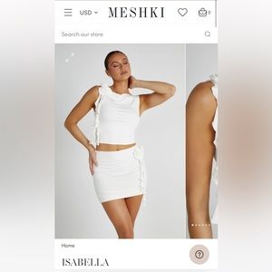NWT Meshki SET (both Isabella top and Byrdee skirt)